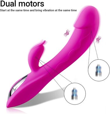 Вібратор G-Spot з силікону для жінок, 7 режимів, рожевий