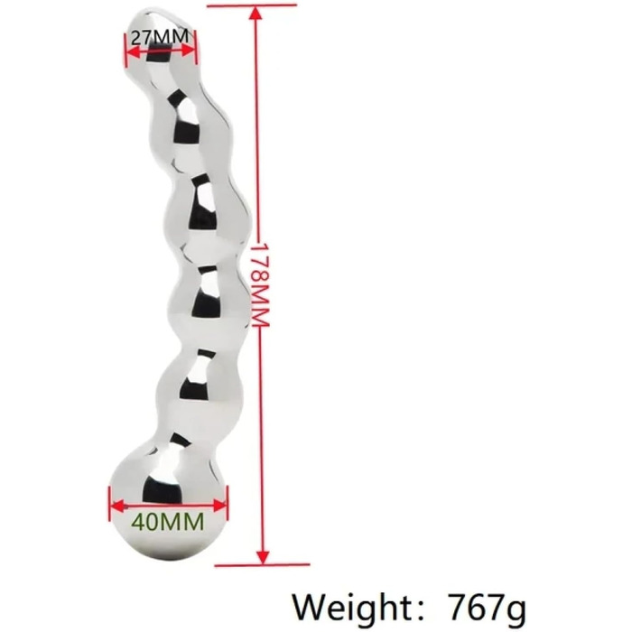 Анальний пробка з нержавіючої сталі, подвійний великий розмір, анальний стимулятор, масажер простати, іграшка для дорослих