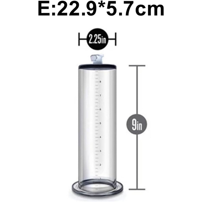Прозорі аксесуари для пеніс-помп: трубка з градуюванням для збільшення та покращення ерекції. Вакуумна помпа для чоловіків. Розміри: 22.9*7.6 см та 22.9*5.7 см