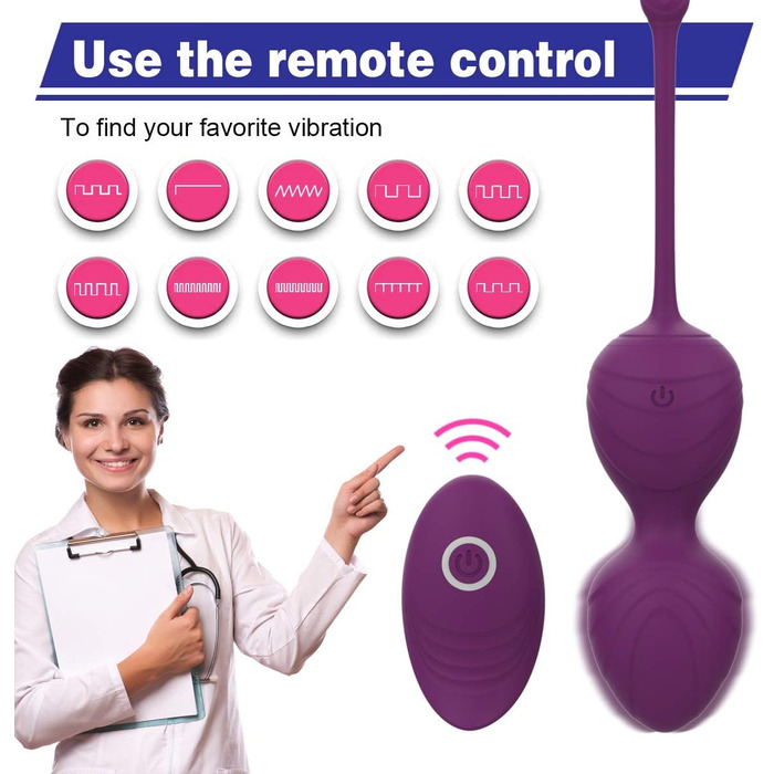 Тренувальні кулі для вправ Кегеля (бекенбоден) - набір для жінок. Медичний силікон, для контролю сечовипускання та зміцнення м'язів тазу. Колір: фіолетовий