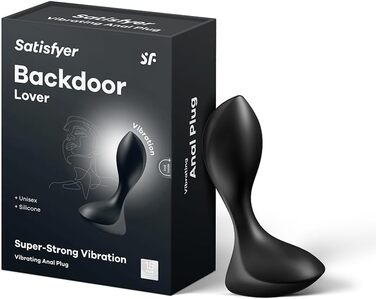 Анальні вібратори Satisfyer Backdoor Lover - чорний, універсальний розмір. Водонепроникний (IPX7), з масажем простати. Високоякісне секс-іграшка з безпечного силікону.