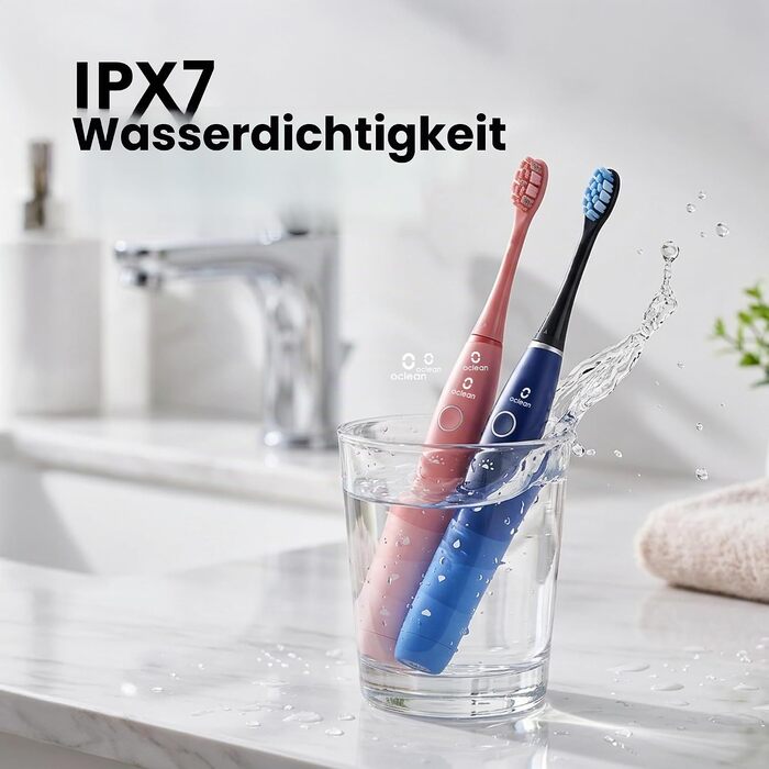 Електрична сонічна зубна щітка Oclean Flow Gift Set, 5 режимів, водонепроникна IPX7, біла (набір з дорожнім футляром та 6 насадками, до 180 днів роботи від одного заряду)