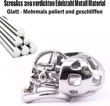 Металевий кайданок для яєчок з кільцем для пеніса, срібний, 40 мм | Кайданок для яєчок, преміум якість