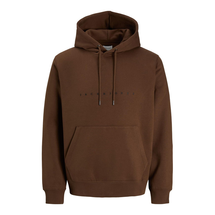 Чоловічий худі Jack & Jones JJESTAR JJ Sweat Hood, Relaxed Fit, колір Cocoa, розмір XL