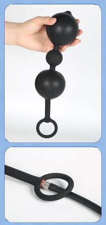 Анальний дилататор з силікону 3 шт. набір, надувний, для анального сексу, масажер, для пар, експандер