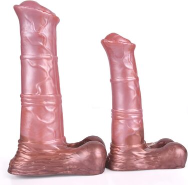 Силіконовий презерватив-накладка на пеніс ScreaAss з кільцями, реалістичний дизайн, червоний, L