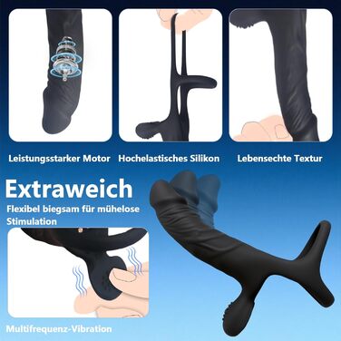 Вібратор для чоловіків, секс-іграшка для пар, 7 режимів вібрації, кільце для яєчок, стимуляція простати, чоловічий дildo, анальний плагін, набір секс-іграшок з пультом керування