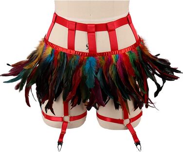 Жіночі мереживні набедрені стрічки, набедрені ремінці, стрічки-підтяжки в стилі панк-готи, для клубу, вечірок, танців, фестивалів (білий, багато кольорів)