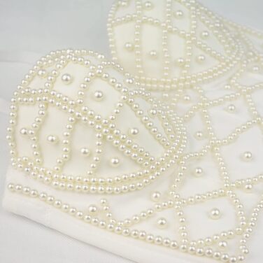 Ефектний корсет-топ Ellacci з перлами для вечірок та клубів, білий