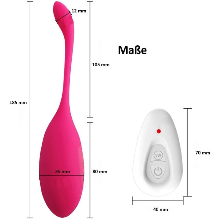 Вібратор JOY DeLuxe з пультом дистанційного керування - віброяйце з силікону, USB-зарядка