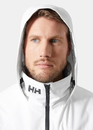 Чоловіча утеплена куртка-мідлеєр Helly Hansen Midlayer Crew Jacket 2.0 з капюшоном, водонепроникна outdoor-куртка, біла, розмір 4XL