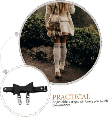 Затискач для панчіх Minkissy: регульований ремінь для ніг, стрічка-тримач, металевий, чорний