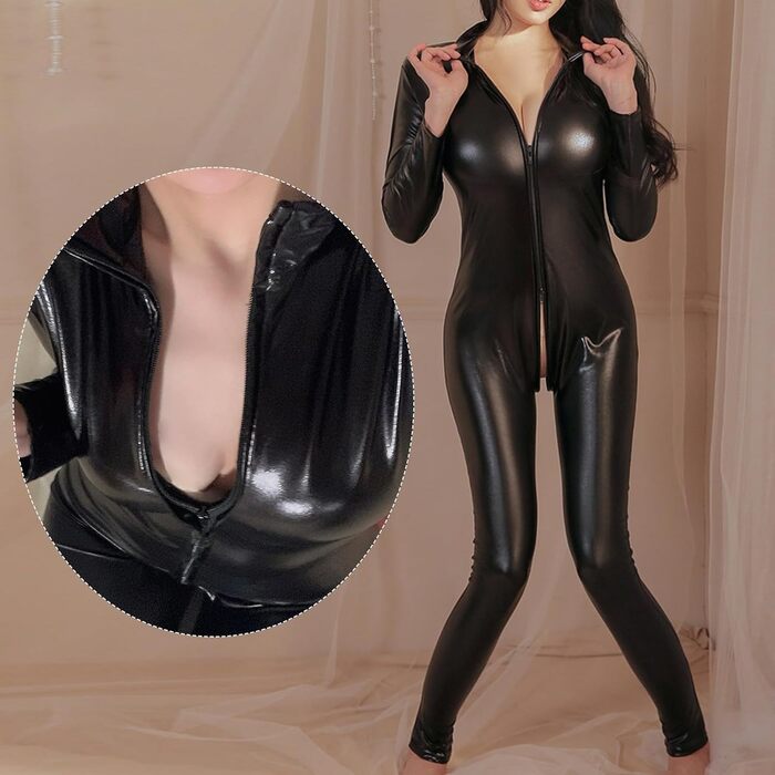 Латексний комплект нижньої білизни AMZII для жінок: боді, легінси, костюм для сексу, вечірки, клубу