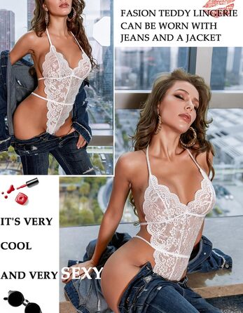 Avidlove Комплект нижньої білизни Daen Sexy: мереживний кімоно та тіло (білий, S)