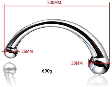 Металевий дилдо-анальний плуг Wand з нержавіючої сталі, масажер G-точки та P-точки, секс-іграшка