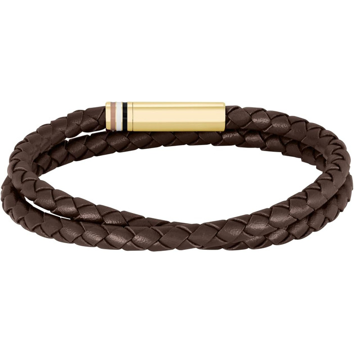 Чоловічий шкіряний браслет BOSS Jewelry колекція ARES з плетеної шкіри (одинарний або подвійний ремінець), кольори: темно-синій, коричневий, чорний