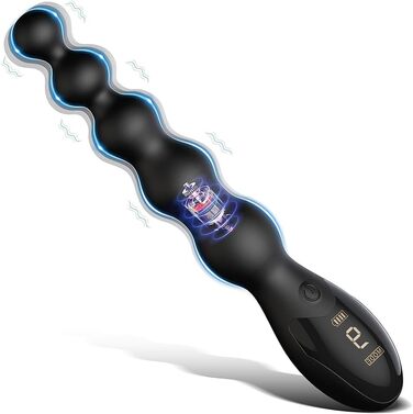 Анальні вібратори з силікону Kuaecr: масажер для стимуляції G-точки та простати, 9 режимів вібрації, для жінок та чоловіків