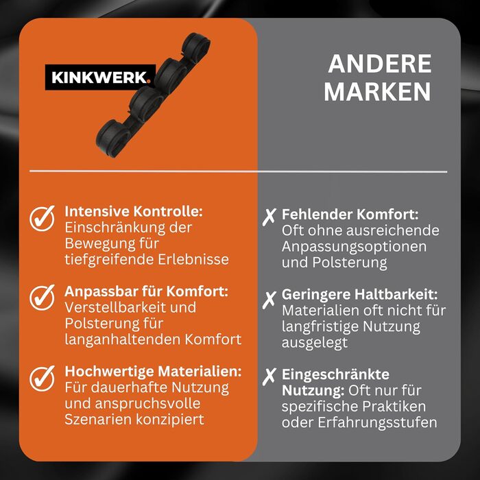 Розпірка для BDSM з наручниками та ногами 55 см чорна для початківців та досвідчених, Doggystyle для чоловіків і жінок