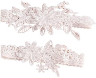 Жінські мереживні стрічки-тримачі для панчіх YUEKOPOU. 1 пара. Ідеальні для весілля, вечірки, косплею, прому.