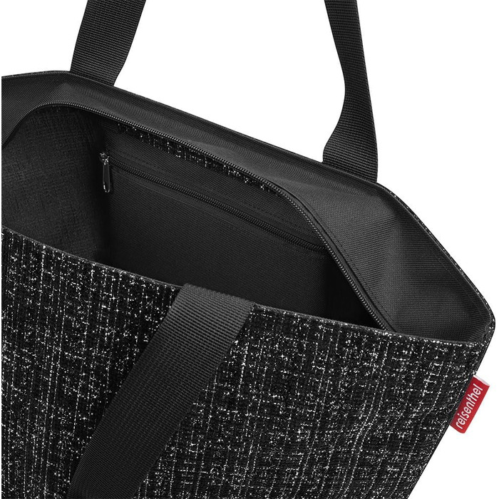 Сумка-шопер reisenthel shopper M — містка жіноча сумка та стильна ручна сумка з водовідштовхувального матеріалу букле, чорна