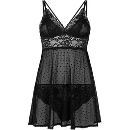 Babydoll Beatriz S Schwarz від Hunkemöller – чорна бабочка з мереживом