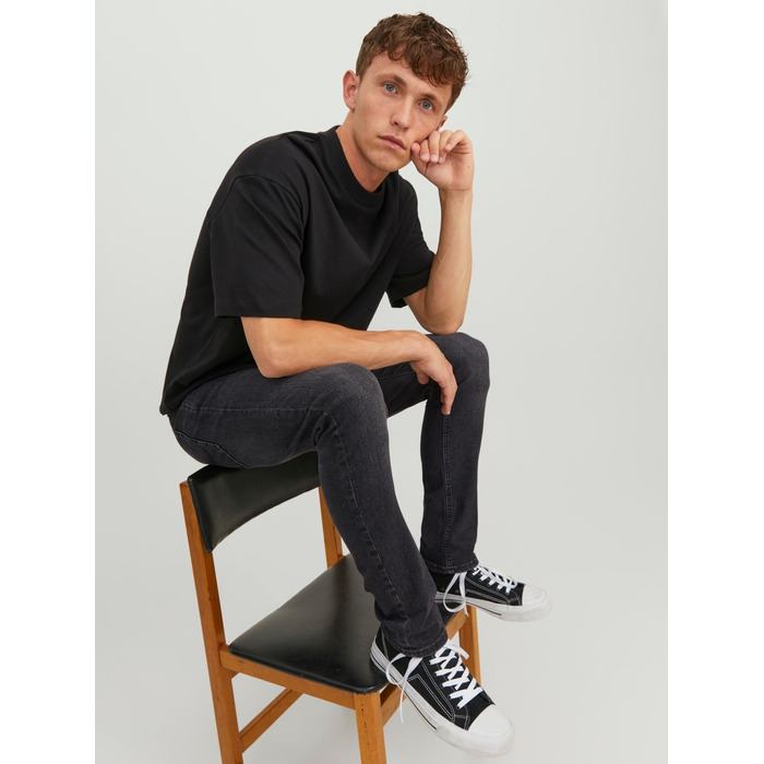 Чоловічі джинси Jack & Jones JJITIM JJORIGINAL AM 012 LID NOOS, чорний денім (32W / 30L)