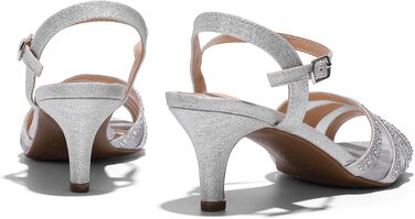 Жіночі босоніжки-туфлі DREAM PAIRS на низькому каблуці, сріблясті, розмір 36 EU