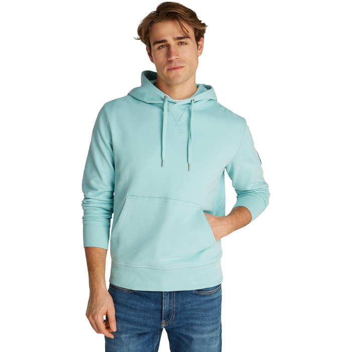 Чоловічий худі з капюшоном Calvin Klein Badge, колір Fresh Mint (м'ятний), розмір XS