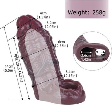 Каферей: Реалістична погуберна для чоловіків з кільцем, для збільшення та подовження пеніса, з рідкого силікону