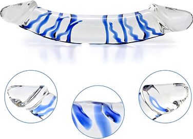 Секс-іграшка XoticPlay: дildo зі скла, анальний плагін з G-точкою, 28 см