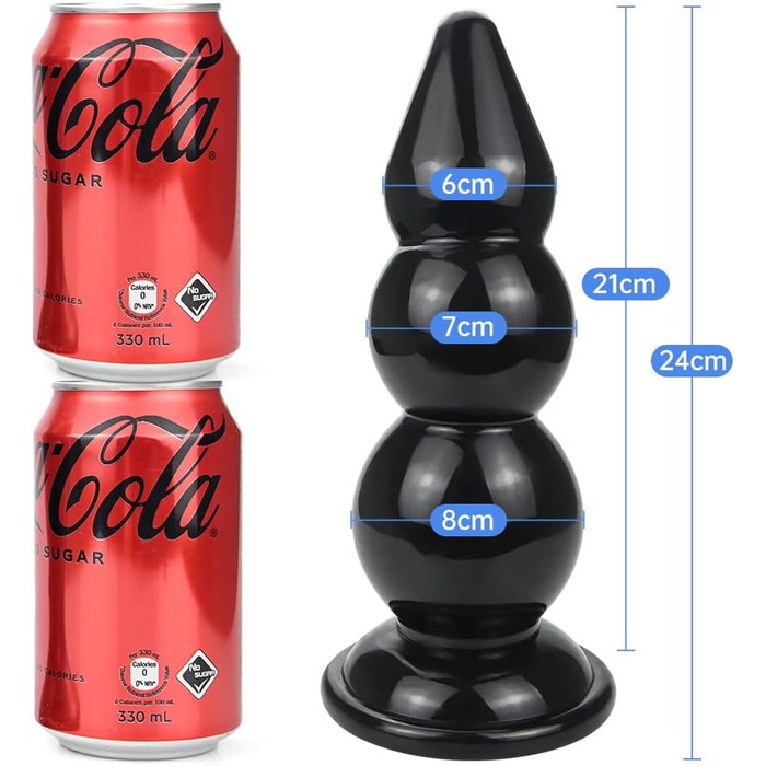 Анальні кулі Riesen з присосками та анальним плагіном, набір з 3 шт. для масажу простати та стимуляції G-точки