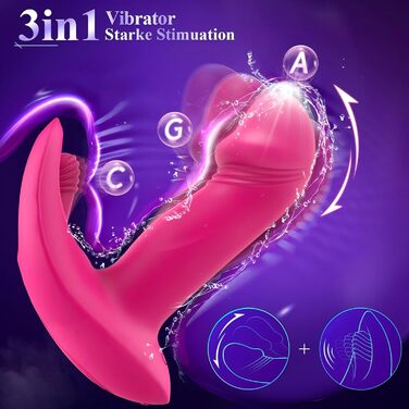 Інтимні іграшки для пар EAWESION: вібратор-аналізатор, масажер для жінок, 9 режимів, стимулятор G-точки та клітора, червоний