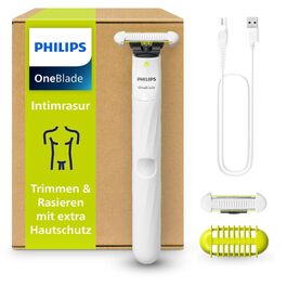 Тример для інтимних зон Philips OneBlade Intimate QP1924/30 для гоління та стрижки з захистом шкіри, 2 змінні леза