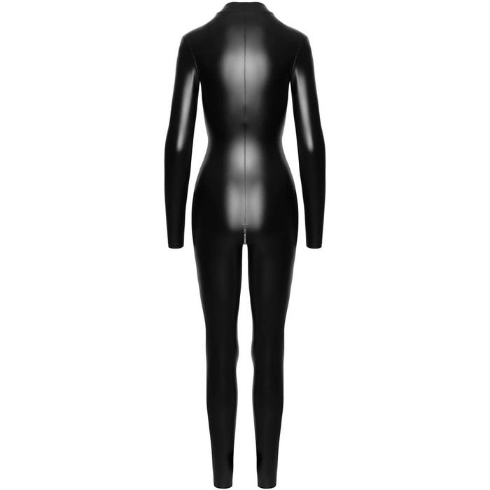 Чорний латексний боді з блискавкою спереду для жінок Noir Handmade, XL