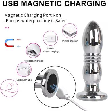 Анальні вібратори Qhysin з пультом дистанційного керування: 10 режимів, для чоловіків та жінок, стимулятор простати, секс-іграшки