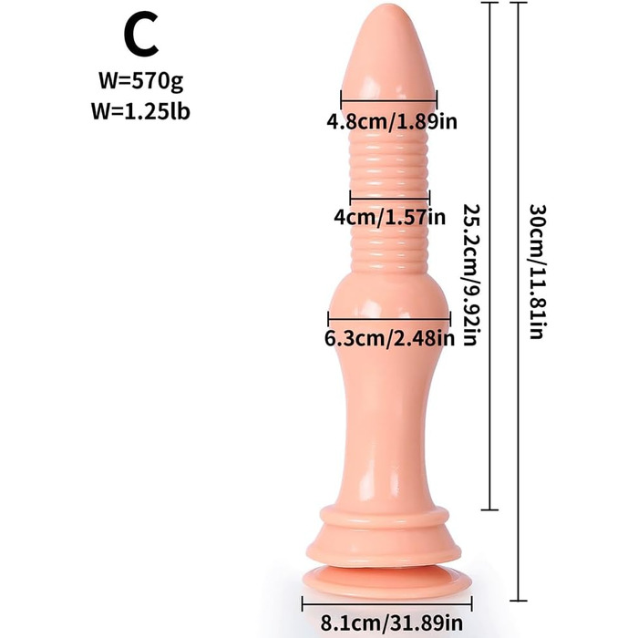 Анальний дildo Jixaxe 30 см з силікону для розширення ануса, стимуляція G-точки, секс-іграшки для жінок та чоловіків