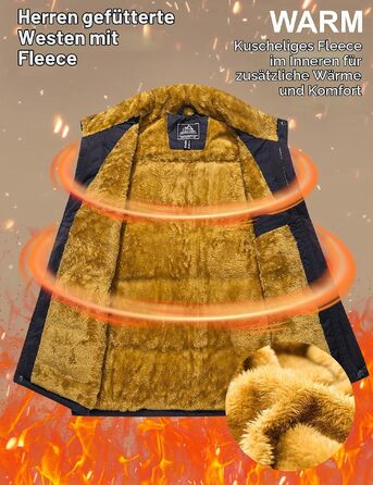Чоловічий флісовий жилет MAGCOMSEN для активного відпочинку, терможилет Outdoor, темно-синій, розмір S