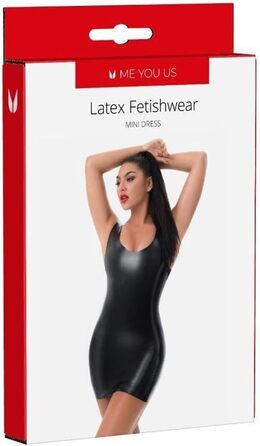 Латексна мінісукня ME YOU US – фетиш-одяг, чорна, розмір 12-14
