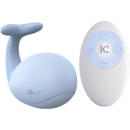 Вібруюче яйце 5 частот Blue Whale з пультом дистанційного керування, силіконовий вібратор для G-точки, мастурбатор, сексуальна іграшка