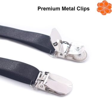 Чорний ремінь на стегнах Aneliya Simplicity з металевими кліпсами для панчіх (6 ремінців)