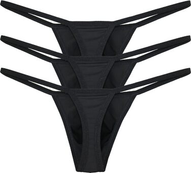 iKingsky чоловіча сумка-сліп, танга, сексуальна вигин, нижня білизна (S, чорний, 3 шт. в упаковці)