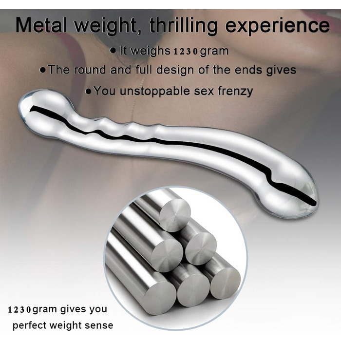 Анальний плаг Doppelkopf з металу, стимулятор G-точки, для чоловіків та жінок, 680г, 1 шт.