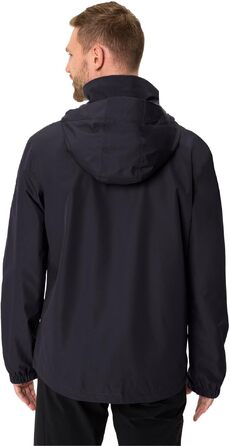 Чоловіча вітро- та водонепроникна куртка VAUDE Escape Light Jacket, дихаюча легка куртка для дощу, чорна, розмір 4XL