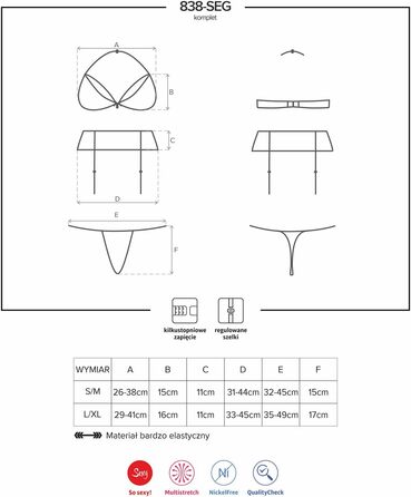 Сексуальний комплект стрінгів та стрічок для бюстгальтера з глибоким вирізом Obsessive, червоний, мереживний, прозорий, S-M