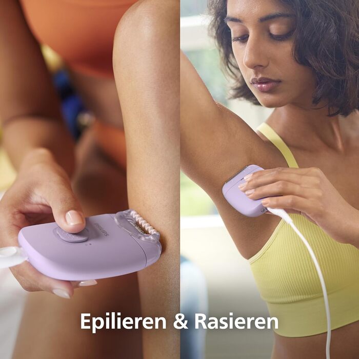 Епілятор Philips Series 2000 BRE237/00 мережевий, пристрій для видалення волосся, чорний