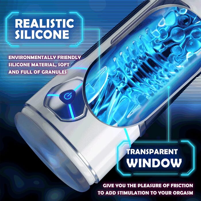 Електричний вібратор для чоловіків YcsLust з керуванням через додаток, 10 режимів вібрації та інтерактивні розваги