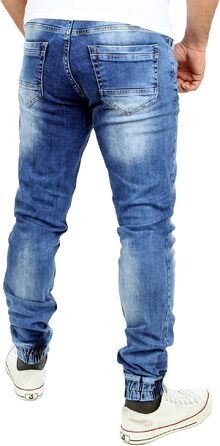 Чоловічі джинсові джогери Reslad Slim Fit, спортивні штани в стилі джинс RS-2073, сині, розмір XL