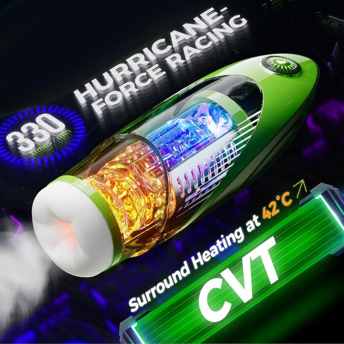 Електричний мастурбатор для чоловіків - бездротовий стакан з 10 режимами, телескопічною функцією та нагрівом 42°C