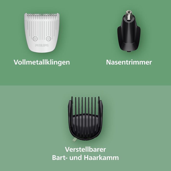 Універсальний тример Philips Multigroom Series 5000 MG5918/15 10-в-1 для бороди, волосся та тіла, самозагострювальні металеві леза, 11 налаштувань довжини (0,5–16 мм)