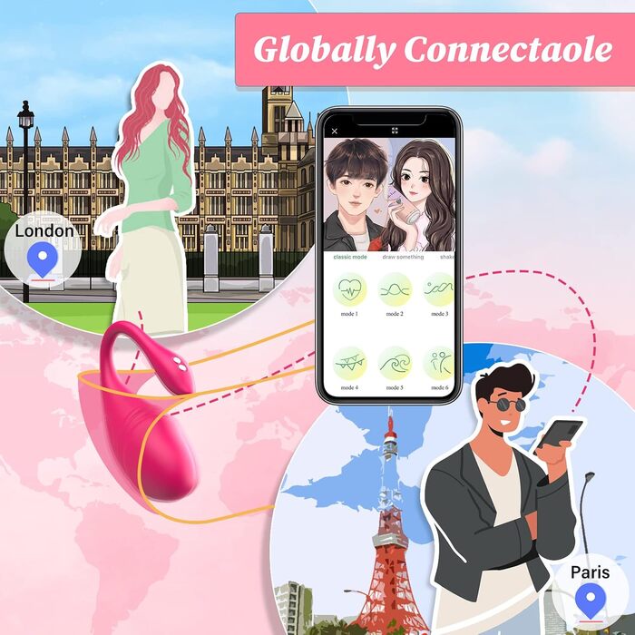 Вібратор для жінок з додатком Bluetooth, 9 режимів вібрації, секс-іграшка для пар - преміум якість